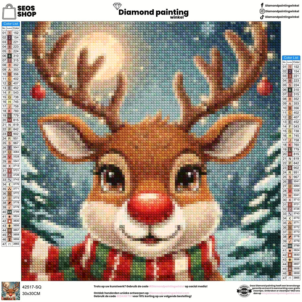 Mini diamantmaleri - Kirsebærflod