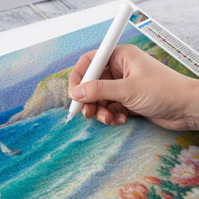 Diamantmaleri - Blomstrende kyst