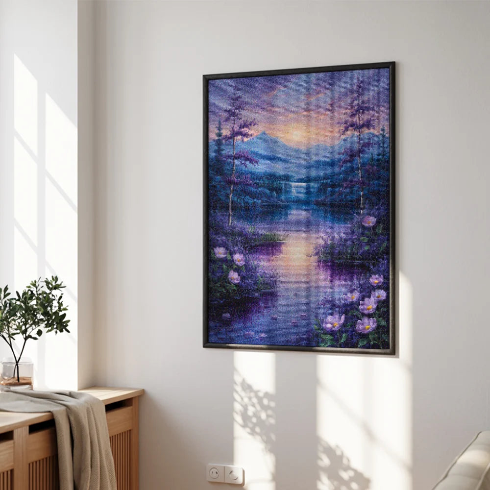 Diamantmaleri - Violet tusmørke