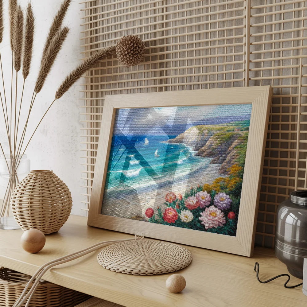 Diamantmaleri - Blomstrende kyst