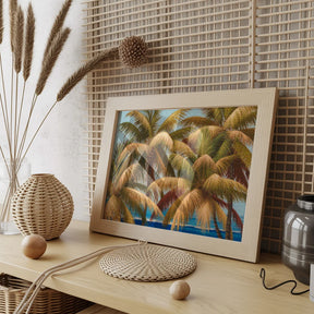 Diamantmaleri - Gyldne palmer