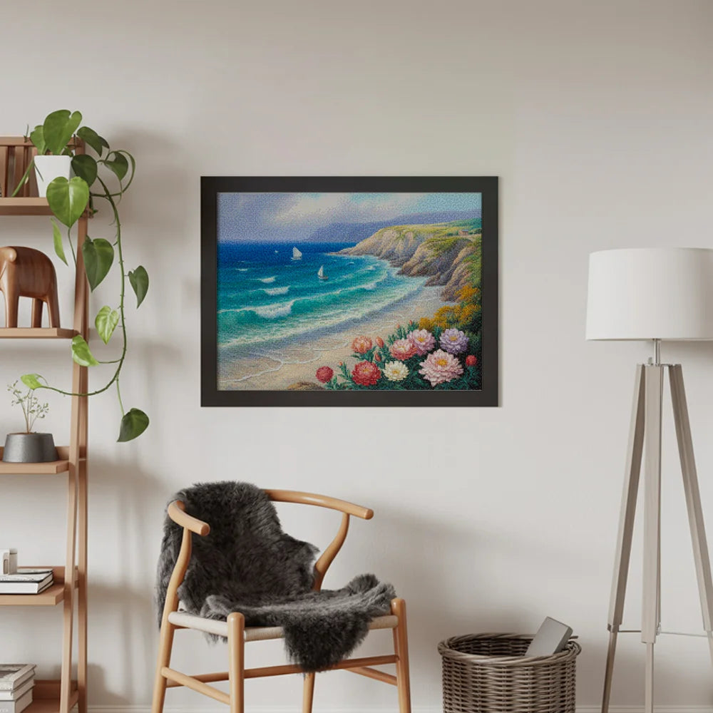 Diamantmaleri - Blomstrende kyst