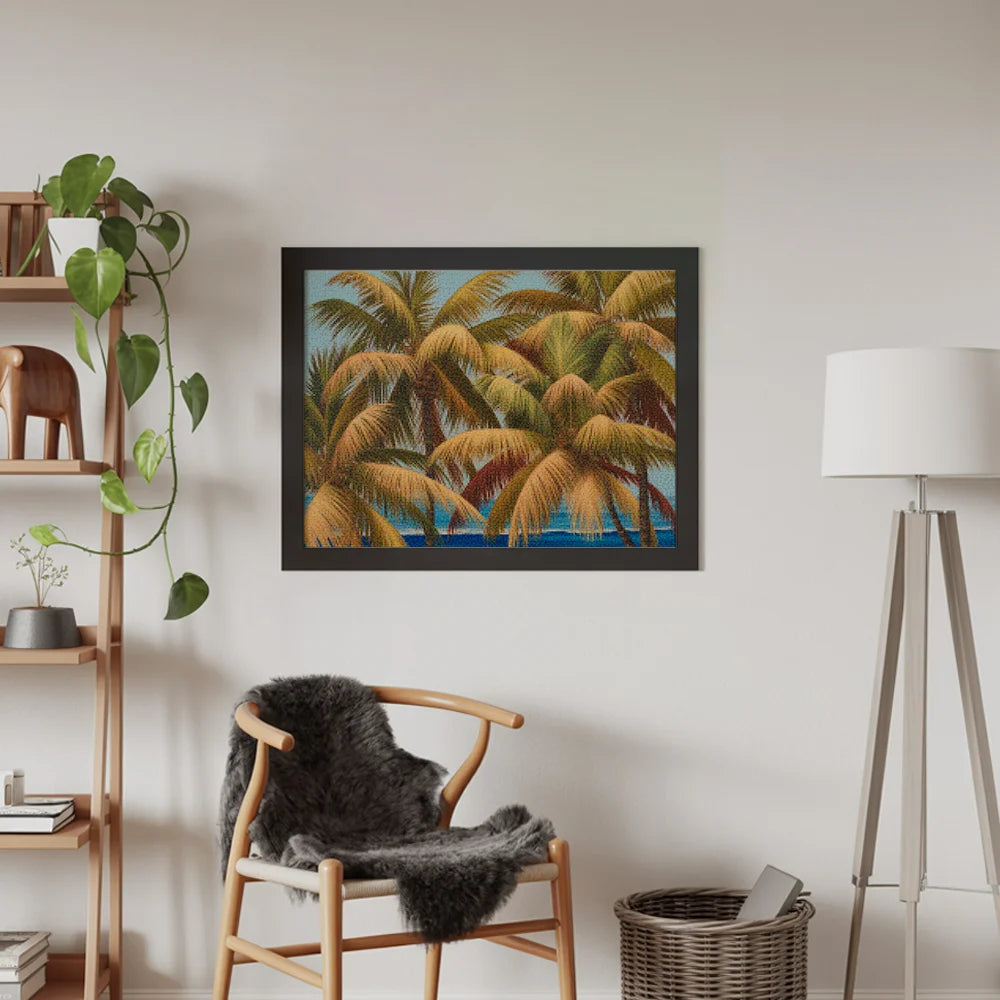 Diamantmaleri - Gyldne palmer