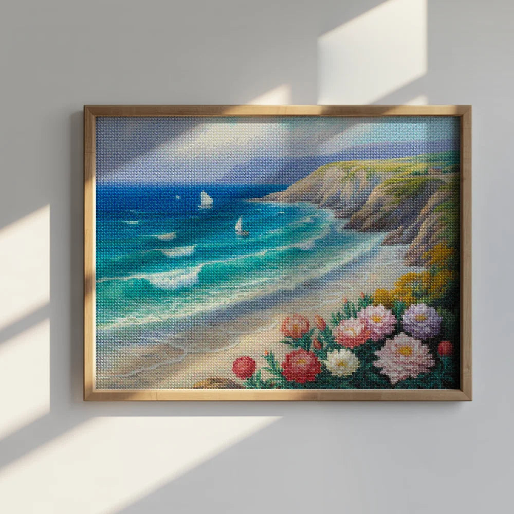 Diamantmaleri - Blomstrende kyst