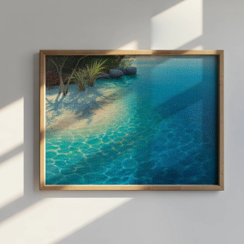 Diamantmaleri - Blå Lagune