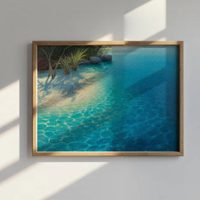 Diamantmaleri - Blå Lagune