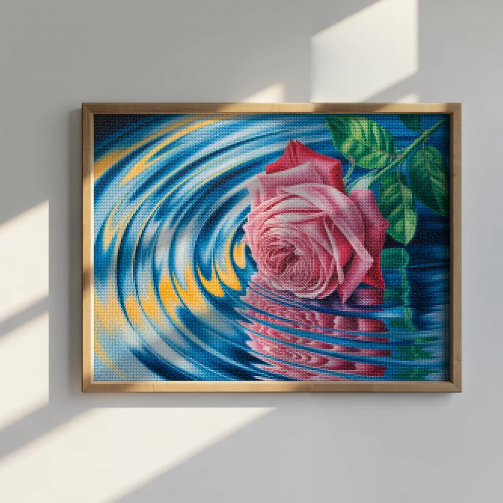Diamantmaleri - Rose faldt