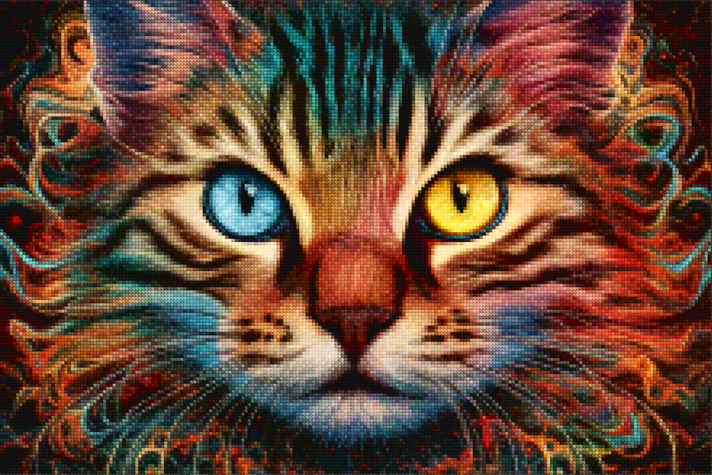 Diamantmaleri - Mystisk Kat