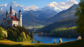 Diamantmaleri - Mystisk bjergslot