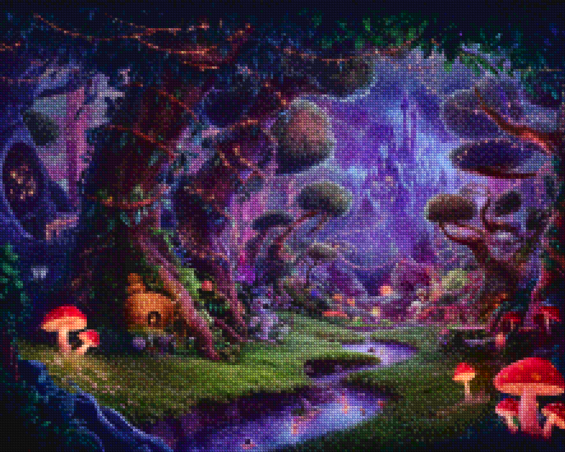 Diamantmaleri - Mystisk svampelind