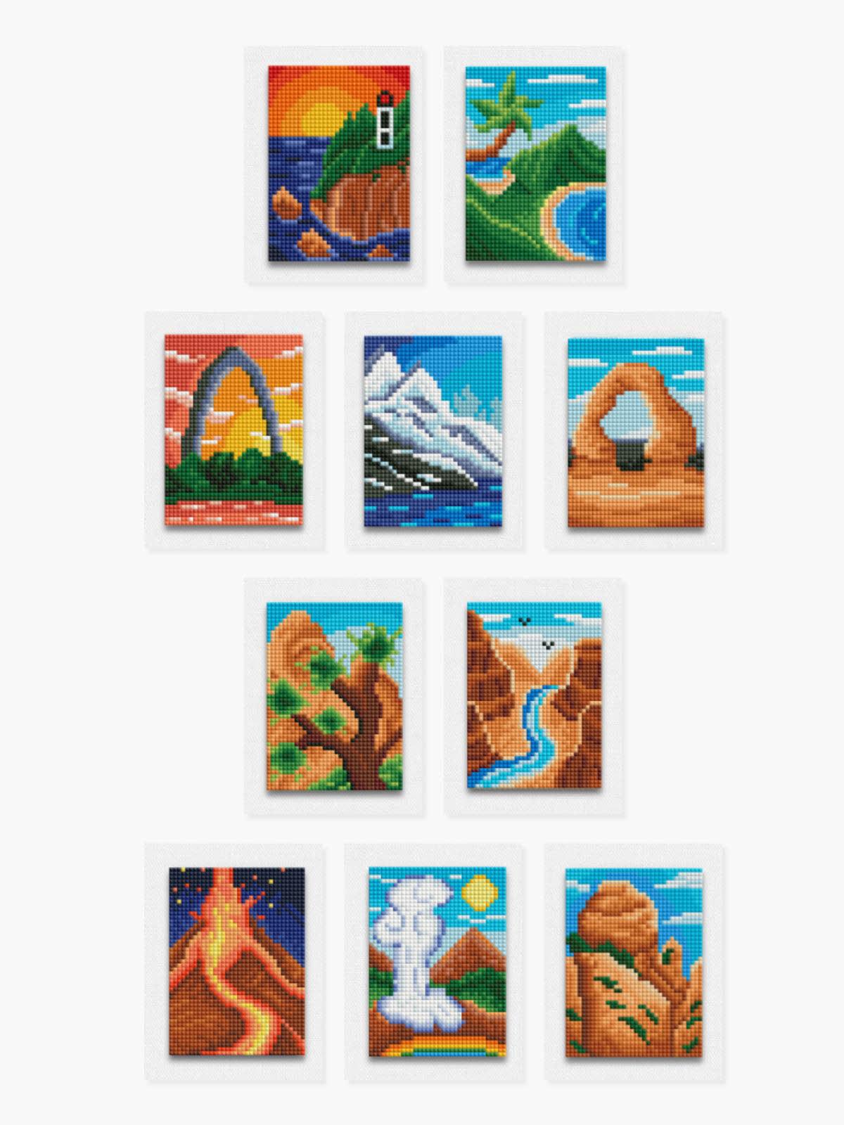 Mini-mesterværker - Nationalparker (sæt med 10)