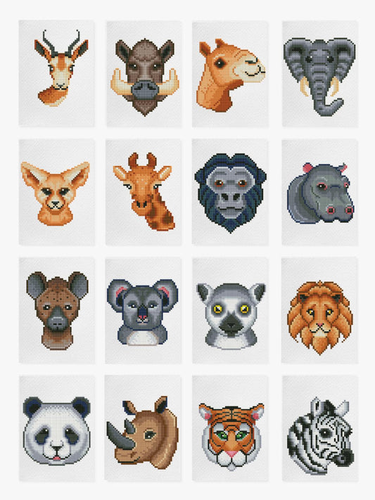 Mini-mesterværker – Safari-udgave (sæt med 16)