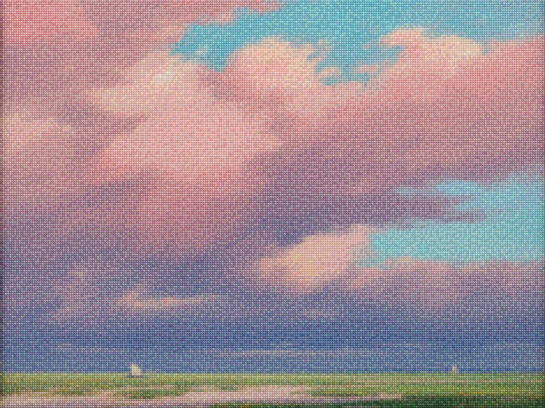 Diamantmaleri - Lyserøde himmel