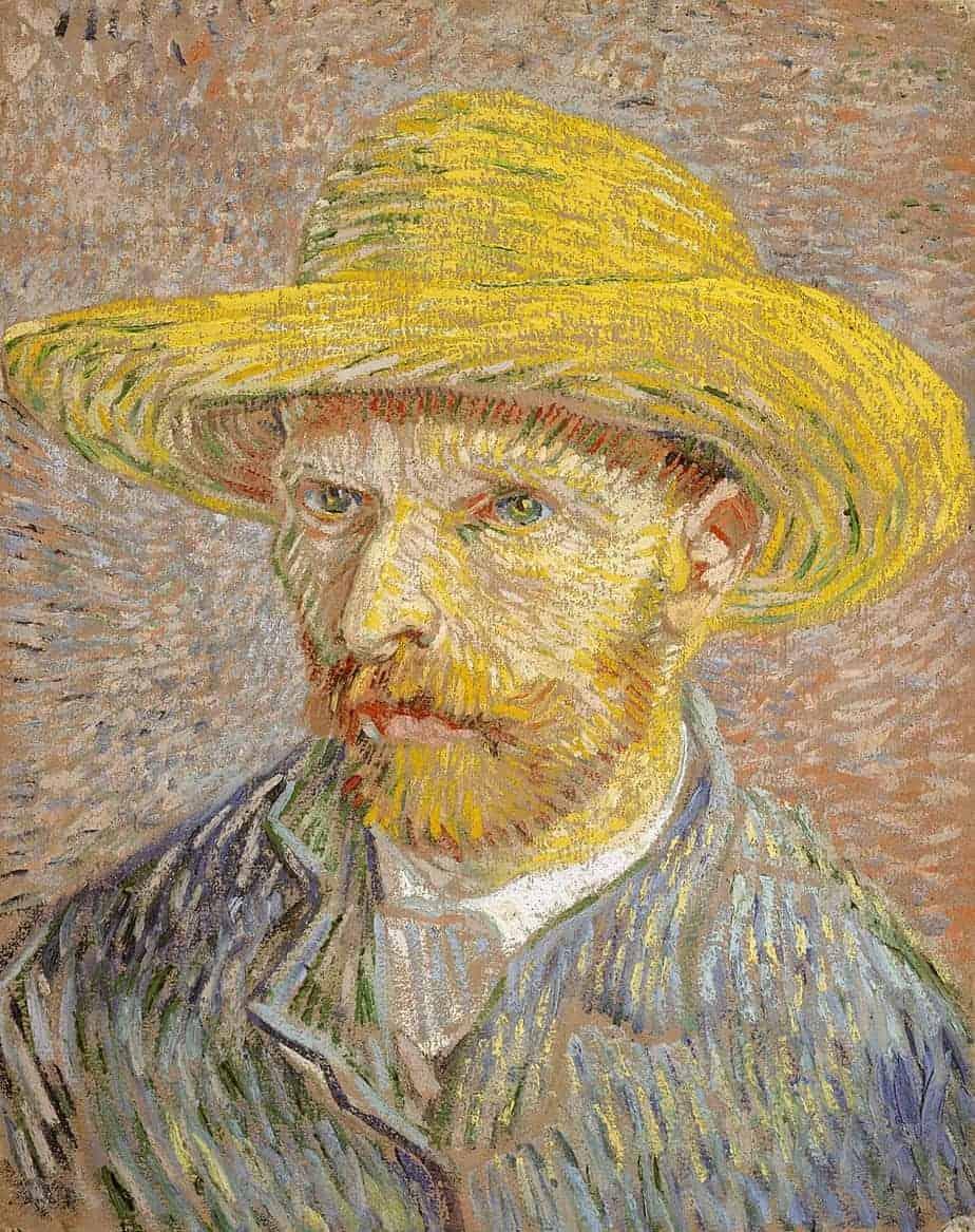 Diamantmaleri Portræt Vincent van Gogh med stråhat - SEOS Shop ®