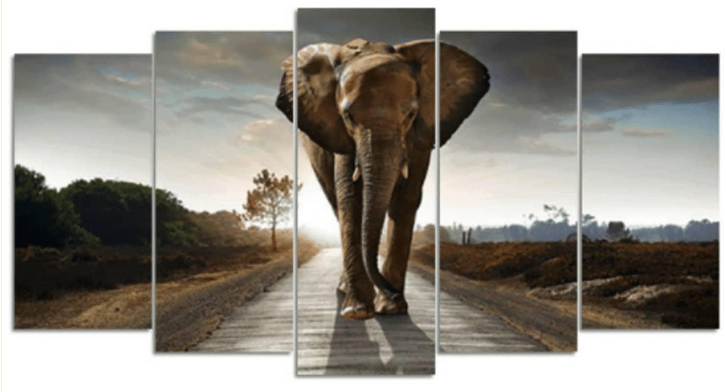 Diamantmaleri Safari Elefant 5 Luik