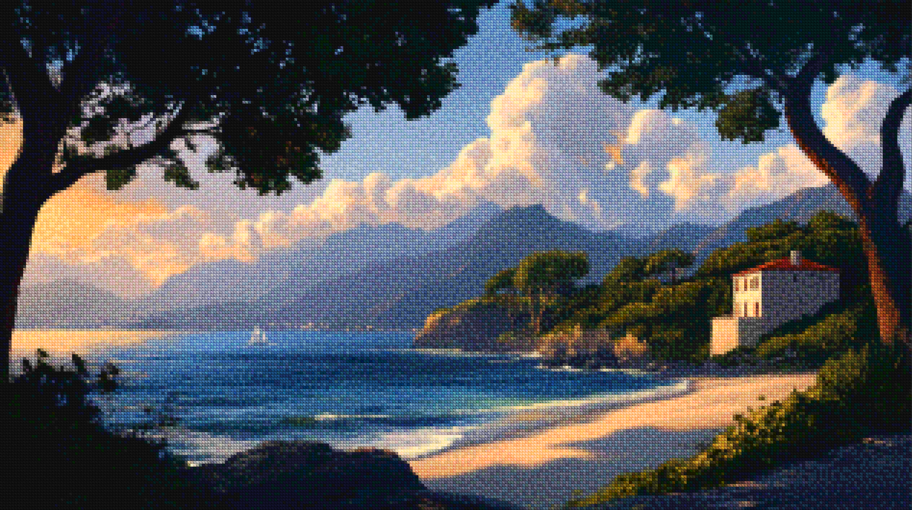 Diamantmaleri - Fred ved havet