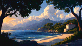 Diamantmaleri - Fred ved havet