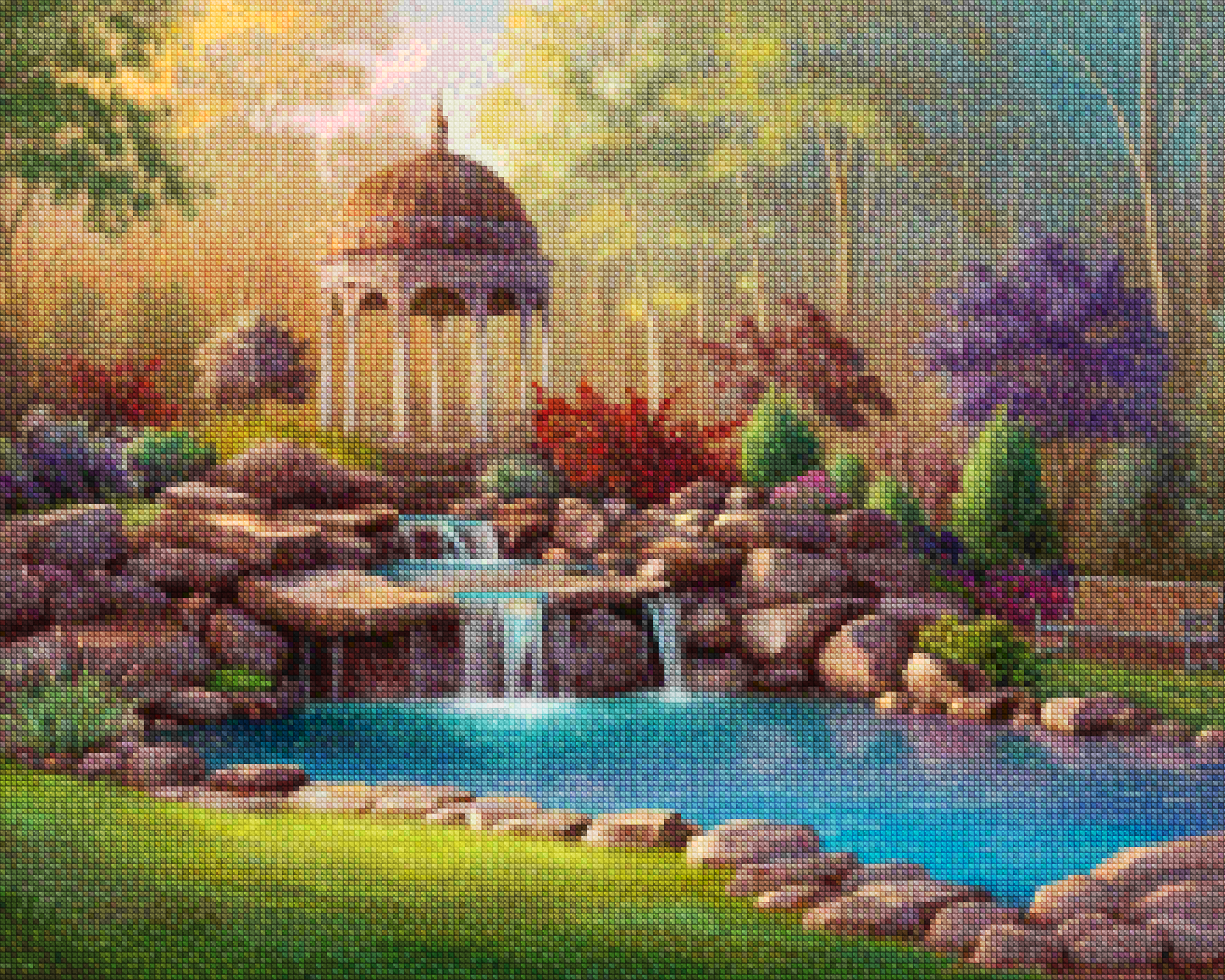 Diamantmaleri - Fredfyldt havepavillon