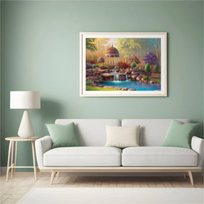 Diamantmaleri - Fredfyldt havepavillon