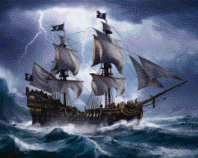 Diamantmaleri - Stormborn Galleon