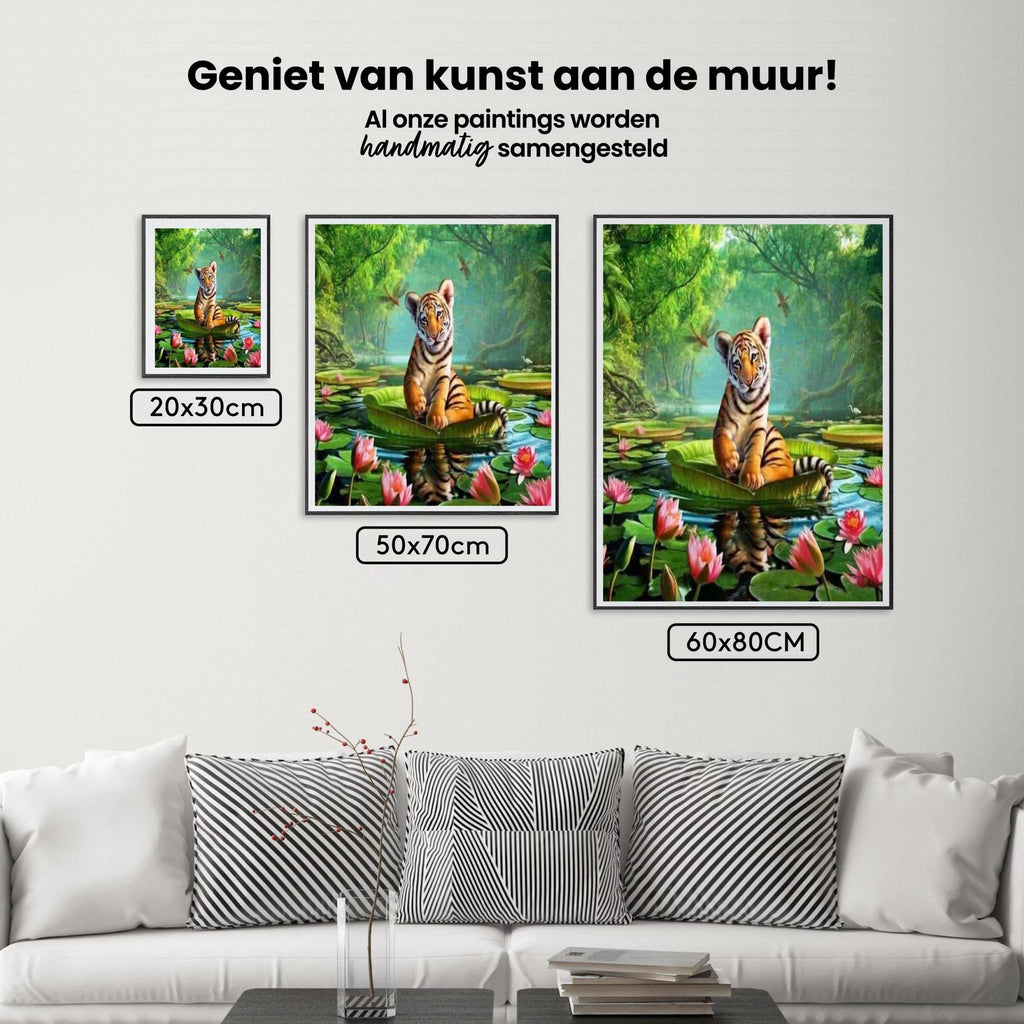 Diamantmaleri Tiger på en åkande - Komplet - SEOS Shop®