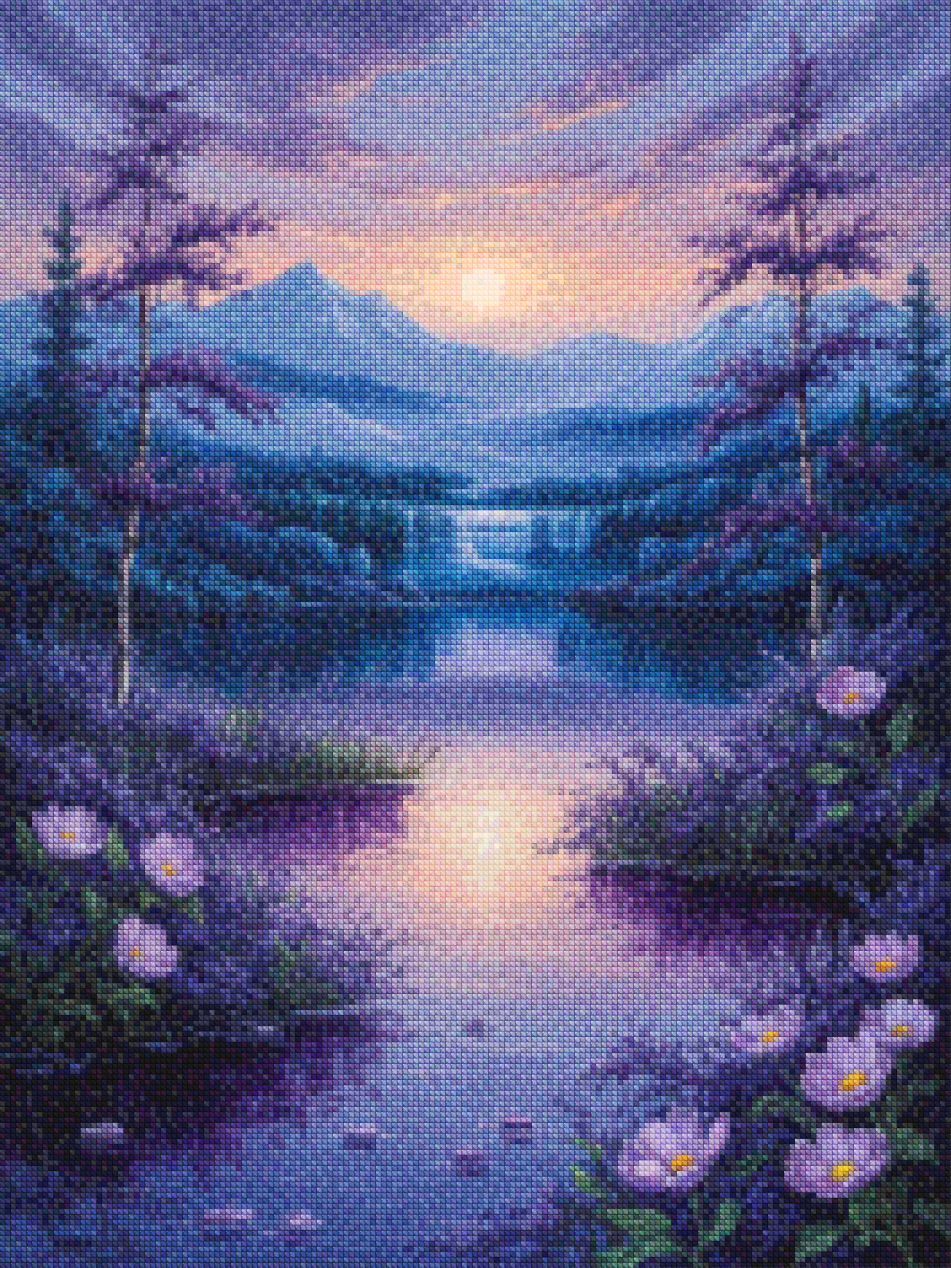 Diamantmaleri - Violet tusmørke